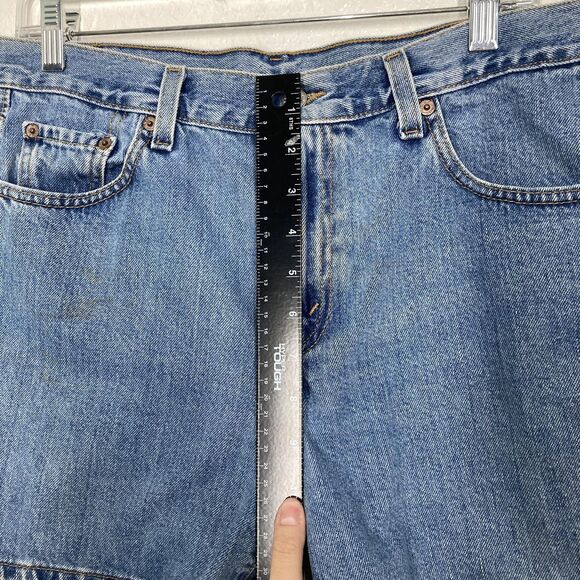 Levis Denim Bermudas Shorts Womens 12 Blue 100% Cotton High Rise - Picture 8 of 16